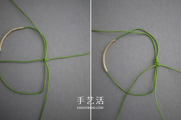 簡單又好看手鏈編法 金色管珠手鏈編織圖解 -  itrip.net.cn