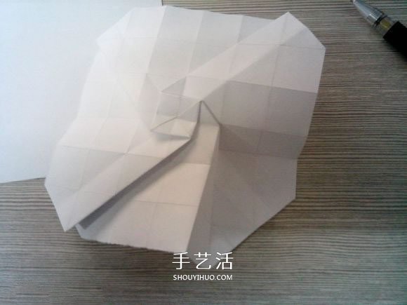 八瓣川崎玫瑰折法圖解 折紙八瓣川崎玫瑰花 -  itrip.net.cn