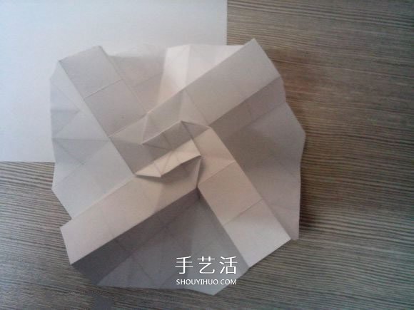 八瓣川崎玫瑰折法圖解 折紙八瓣川崎玫瑰花 -  itrip.net.cn