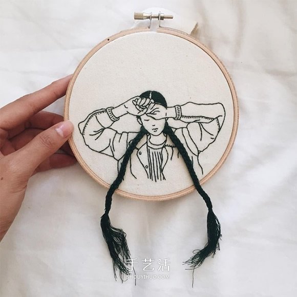 3D立體感的刺繡作品 精美的手工刺繡發(fā)型 -  itrip.net.cn
