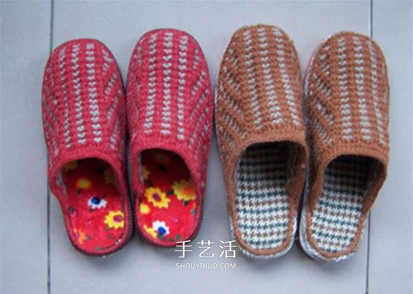 棒針編織拖鞋的步驟圖 毛線拖鞋的編織方法圖解 -  itrip.net.cn