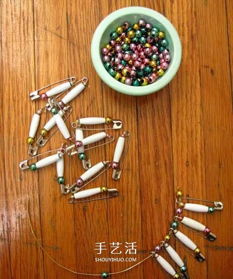 DIY串珠花籃的方法圖解 別針串珠花籃的做法 -  itrip.net.cn
