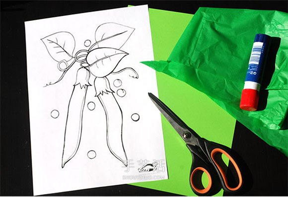 幼兒小手工制作圖解 用紙做可愛的豌豆莢做法 -  itrip.net.cn