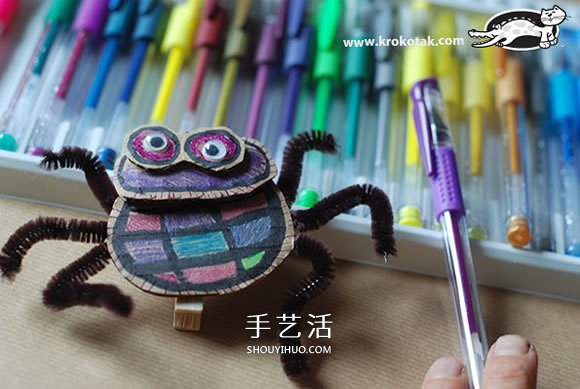 幼兒園萬圣節(jié)蜘蛛制作 簡單硬紙板蜘蛛的做法 -  itrip.net.cn