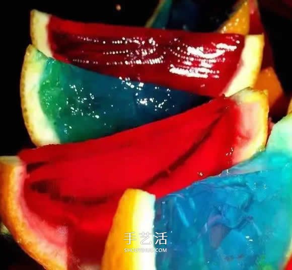 橘子皮手工制作可愛果凍西瓜的方法圖解教程 -  itrip.net.cn