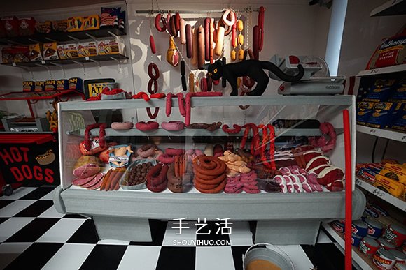 Lucy Sparrow的雜貨店 所有食品都是羊毛氈制作 -  itrip.net.cn