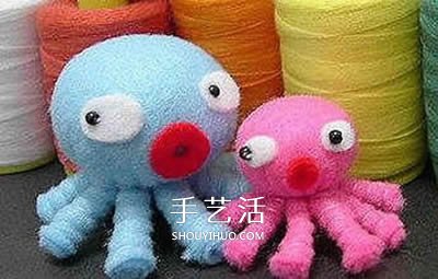 不織布可愛章魚的做法 布藝手工制作章魚玩偶 -  itrip.net.cn