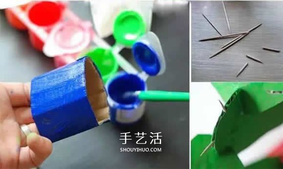 幼兒園仙人掌手工制作 瓦楞紙仙人掌的做法 -  itrip.net.cn
