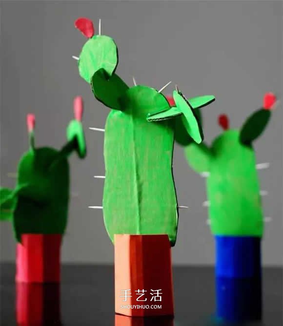 幼兒園仙人掌手工制作 瓦楞紙仙人掌的做法 -  itrip.net.cn