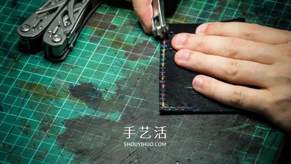 皮卡包制作方法圖解 自制皮革卡包帶圖紙 -  itrip.net.cn