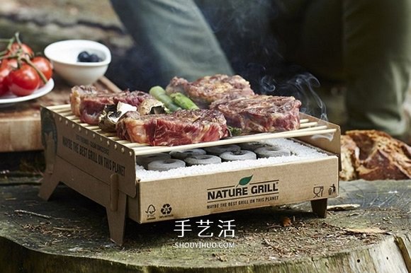 這樣烤肉比較環(huán)保 紙與竹子制作的拋棄式烤爐 -  itrip.net.cn