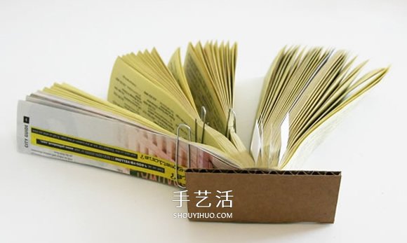 舊電話本改造便簽夾 花叢便簽夾DIY制作教程 -  itrip.net.cn