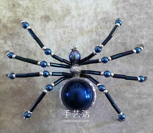 手工串珠蜘蛛的做法 串珠蜘蛛工藝品DIY制作 -  itrip.net.cn