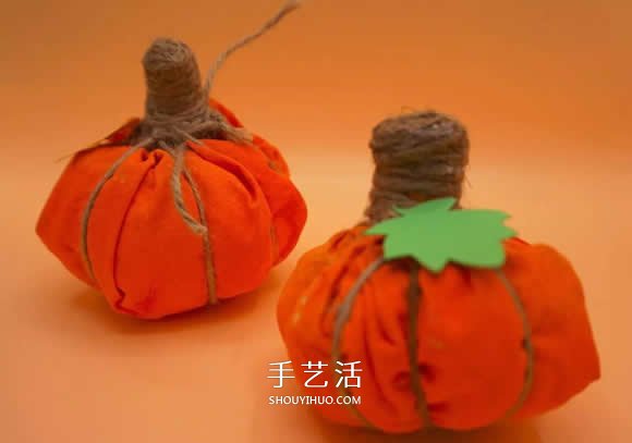 簡單布藝小南瓜的制作 幼兒手工做南瓜的教程 -  itrip.net.cn