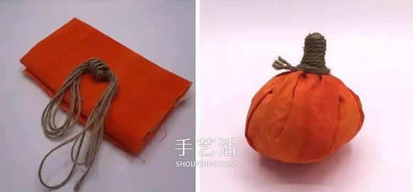 簡單布藝小南瓜的制作 幼兒手工做南瓜的教程 -  itrip.net.cn