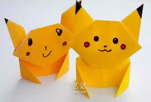簡(jiǎn)單皮卡丘折紙教程 怎么折皮卡丘的圖解 -  itrip.net.cn