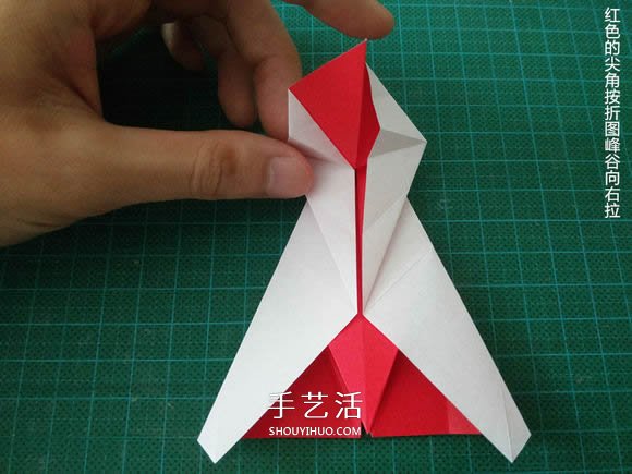 圣誕鶴的折法圖解教程 折紙圣誕紙鶴的方法 -  itrip.net.cn
