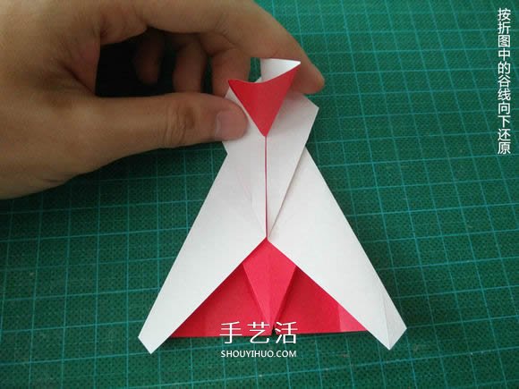 圣誕鶴的折法圖解教程 折紙圣誕紙鶴的方法 -  itrip.net.cn