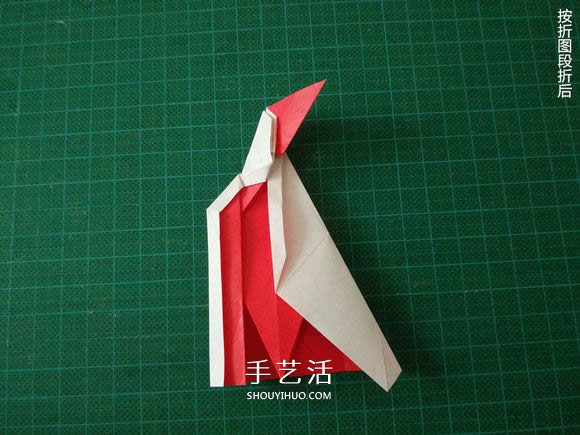 圣誕鶴的折法圖解教程 折紙圣誕紙鶴的方法 -  itrip.net.cn
