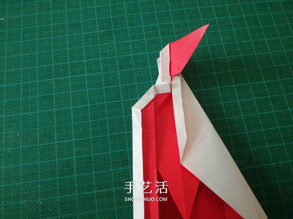 圣誕鶴的折法圖解教程 折紙圣誕紙鶴的方法 -  itrip.net.cn
