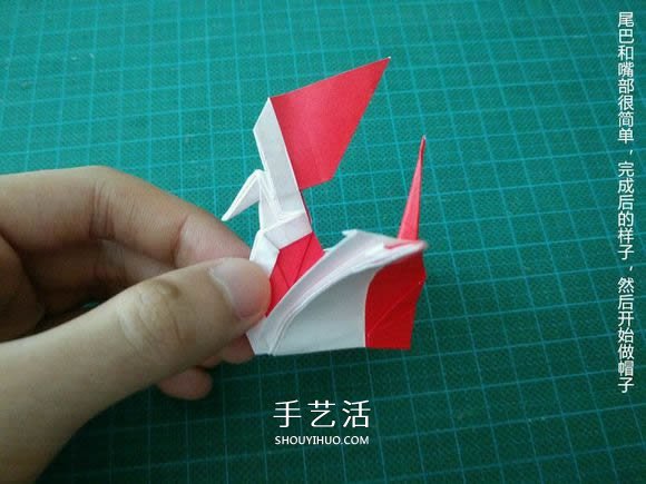 圣誕鶴的折法圖解教程 折紙圣誕紙鶴的方法 -  itrip.net.cn