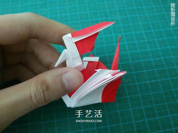 圣誕鶴的折法圖解教程 折紙圣誕紙鶴的方法 -  itrip.net.cn