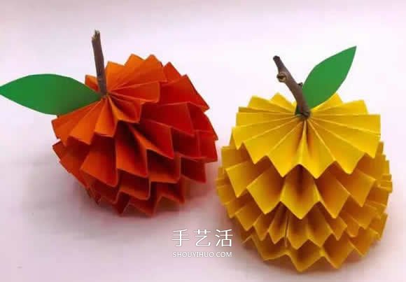 兒童立體蘋果的折法 簡(jiǎn)單折紙?zhí)O果的圖解教程 -  itrip.net.cn