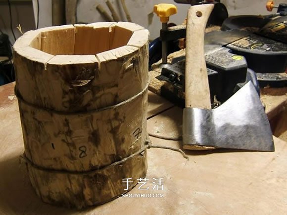 原木制作粗獷啤酒杯 自制大號啤酒杯的過程 -  itrip.net.cn
