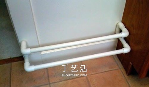 PVC管制作鞋架的方法 自制PVC管鞋架圖解 -  itrip.net.cn