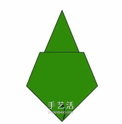 用一張紙折圣誕樹圖解 幼兒折紙圣誕樹的教程 -  itrip.net.cn