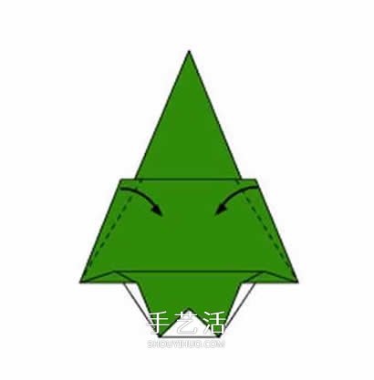 用一張紙折圣誕樹圖解 幼兒折紙圣誕樹的教程 -  itrip.net.cn