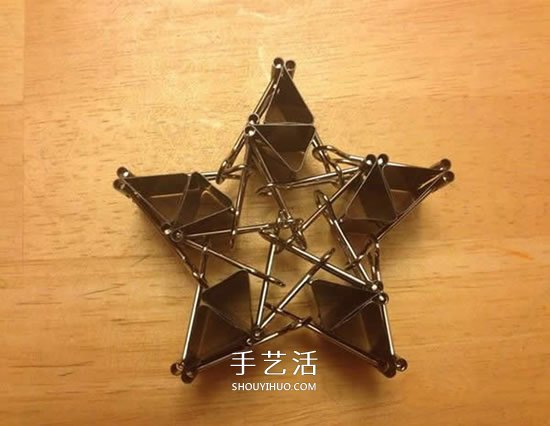 長尾票夾做立體五角星 DIY票夾五角星圖解 -  itrip.net.cn