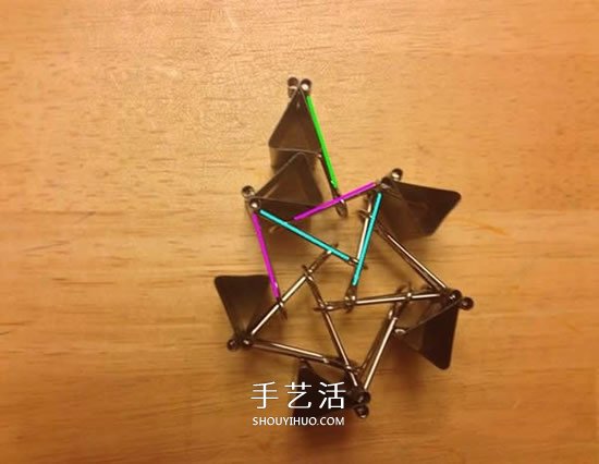 長尾票夾做立體五角星 DIY票夾五角星圖解 -  itrip.net.cn