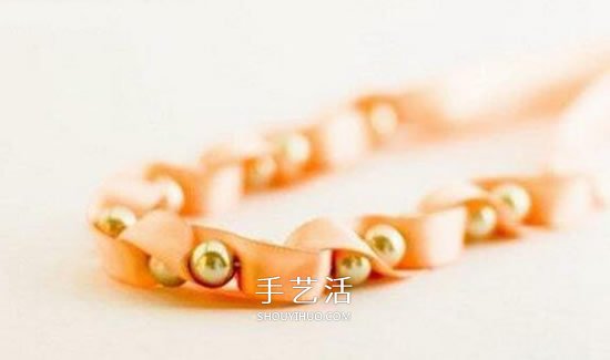 自制絲帶串珠項(xiàng)鏈圖解 優(yōu)雅帶珠子絲帶項(xiàng)鏈DIY -  itrip.net.cn