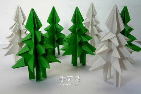 怎樣折立體圣誕樹圖解 兒童立體圣誕樹的折法 -  itrip.net.cn
