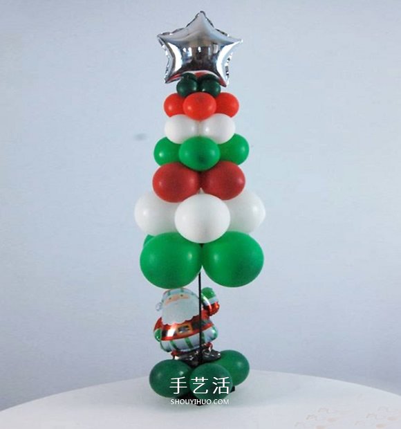 氣球做圣誕樹的方法 自制氣球圣誕樹手工制作 -  itrip.net.cn