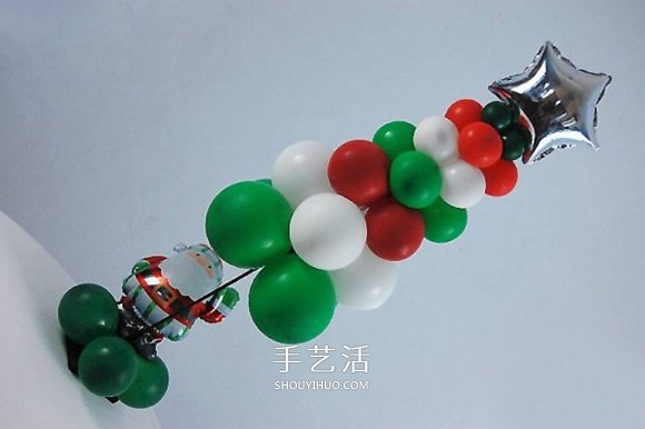 氣球做圣誕樹的方法 自制氣球圣誕樹手工制作 -  itrip.net.cn