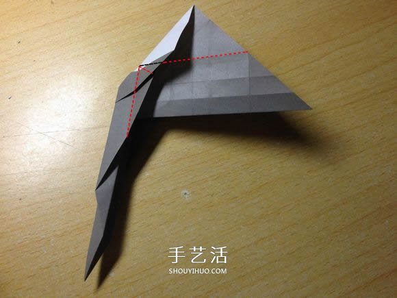 挖土機(jī)的折紙方法圖解 手工挖掘機(jī)的折法過(guò)程 -  itrip.net.cn