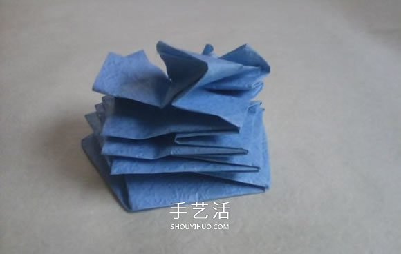 玫瑰花的折紙步驟圖解 手揉紙折25瓣玫瑰花 -  itrip.net.cn