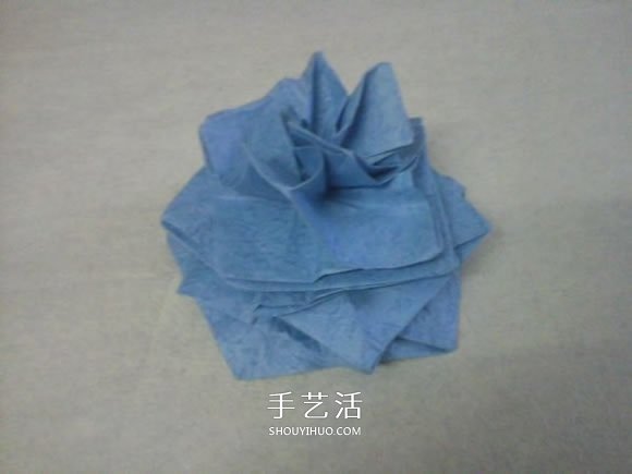 玫瑰花的折紙步驟圖解 手揉紙折25瓣玫瑰花 -  itrip.net.cn