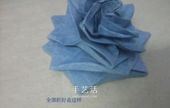 玫瑰花的折紙步驟圖解 手揉紙折25瓣玫瑰花 -  itrip.net.cn