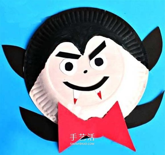 萬圣節(jié)吸血鬼面具制作 餐盤制作吸血鬼的方法 -  itrip.net.cn
