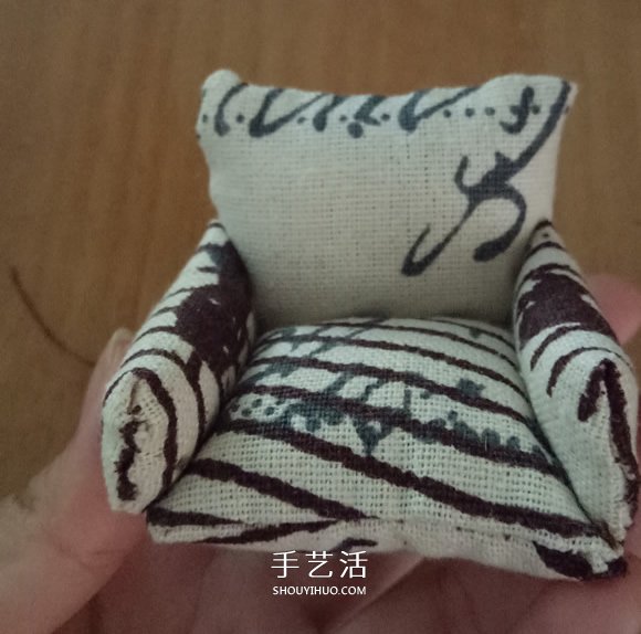 不織布扶手沙發(fā)模型DIY 迷你單人沙發(fā)布藝制作 -  itrip.net.cn