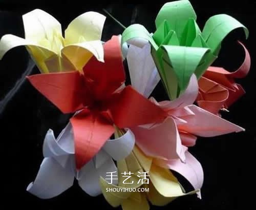 手工折疊百合花圖解 簡單紙百合的折法步驟 -  itrip.net.cn