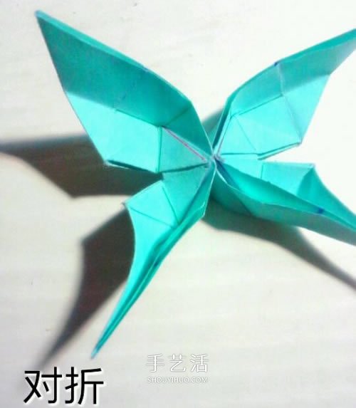 鳳尾蝶折紙圖解教程 手工鳳尾蝶的折法步驟 -  itrip.net.cn