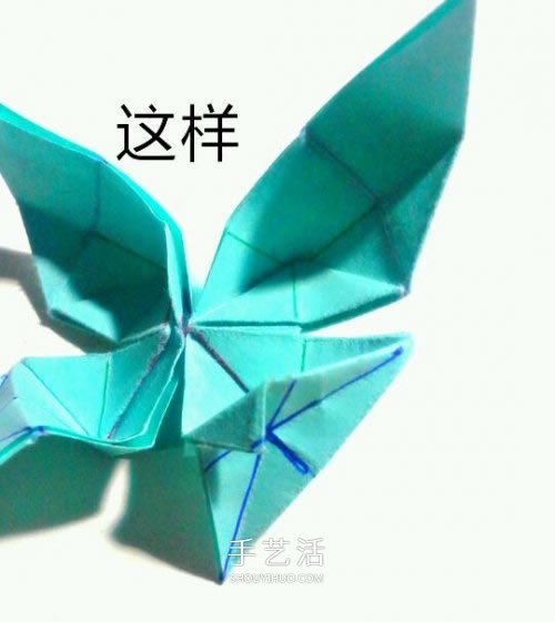 鳳尾蝶折紙圖解教程 手工鳳尾蝶的折法步驟 -  itrip.net.cn