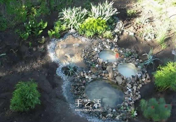 輪胎廢物利用DIY池子 用廢舊輪胎制作池塘 -  itrip.net.cn