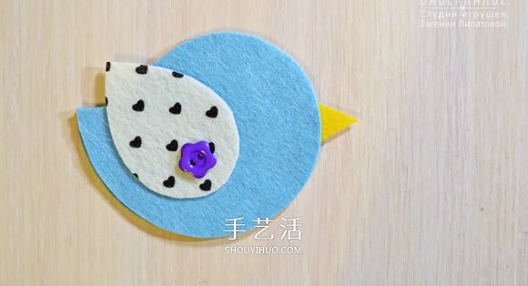 不織布小鳥(niǎo)冰箱貼DIY 手工布藝小鳥(niǎo)冰箱貼制作 -  itrip.net.cn