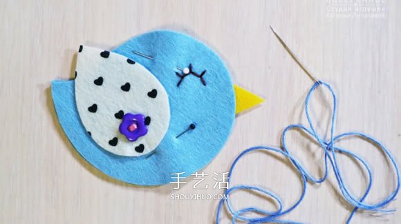 不織布小鳥(niǎo)冰箱貼DIY 手工布藝小鳥(niǎo)冰箱貼制作 -  itrip.net.cn