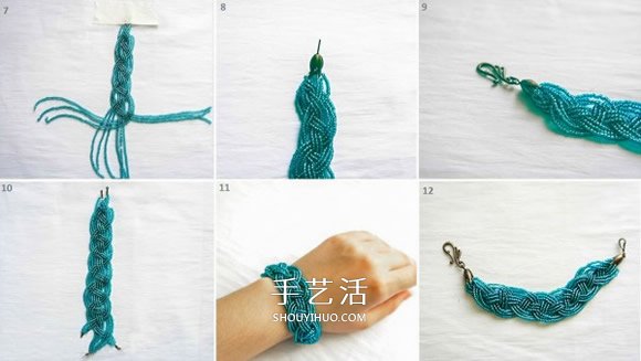 串珠寬手鐲編織圖解 好看串珠手鐲的編法步驟 -  itrip.net.cn